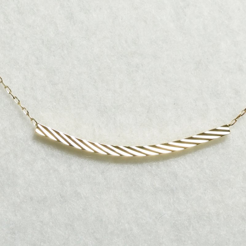 K18 Bar Necklace - 項鍊 - 其他金屬 金色