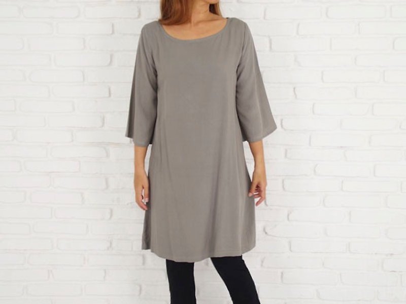 2Way! Adult of simple one-piece <gray> - One Piece Dresses - Other Materials Gray