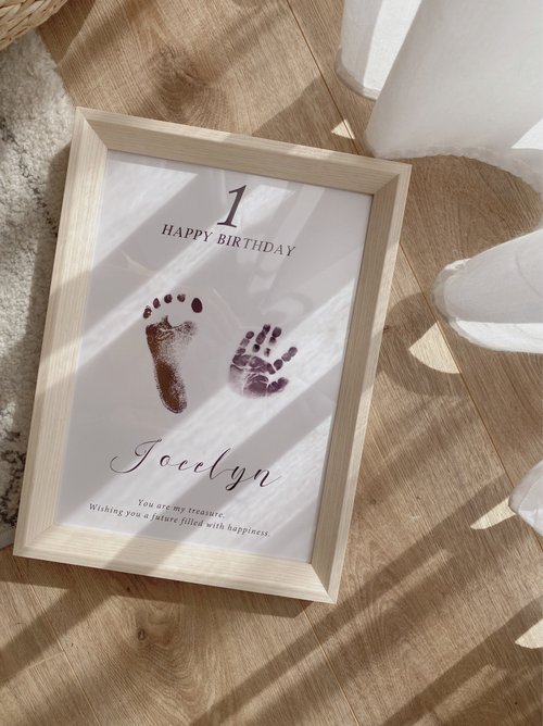 Customized name, date, month, baby hand, foot, and footprint photo frame -  Shop mabo568 Other - Pinkoi