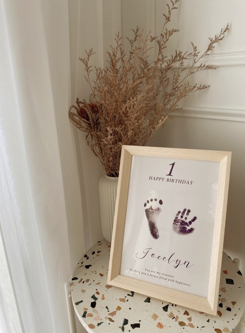 Customized name, date, month, baby hand, foot, and footprint photo frame -  Shop mabo568 Other - Pinkoi