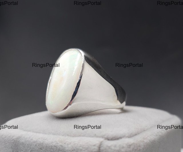 オパールの手作りシルバーリング オパールリング 925スターリングシルバーリング 手作り＆職人技 ユニ