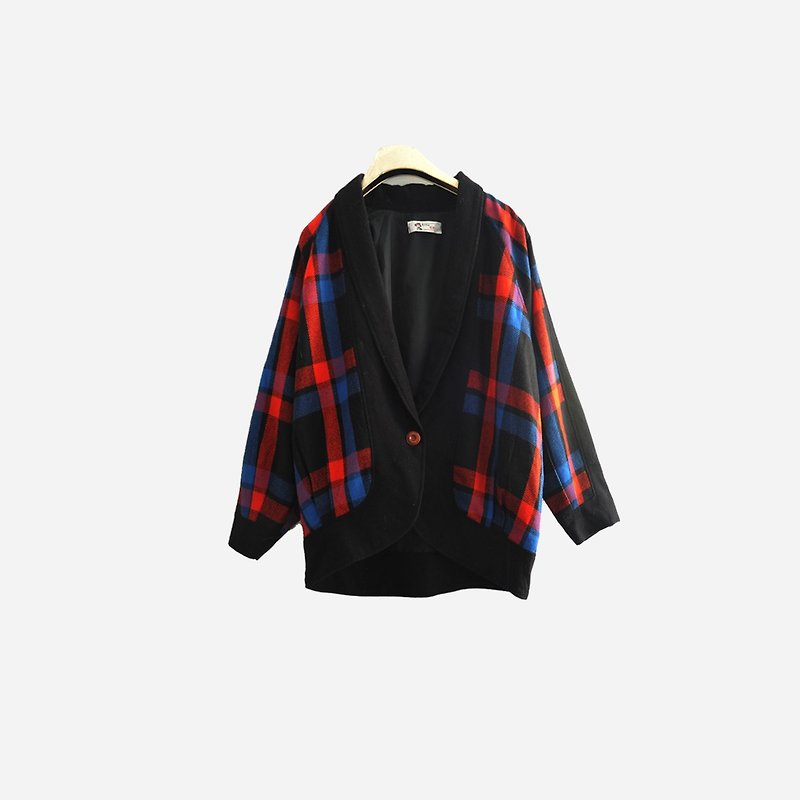 Dislocation vintage / red and blue checkered coat no.899 vintage - Women's Casual & Functional Jackets - Other Materials Black