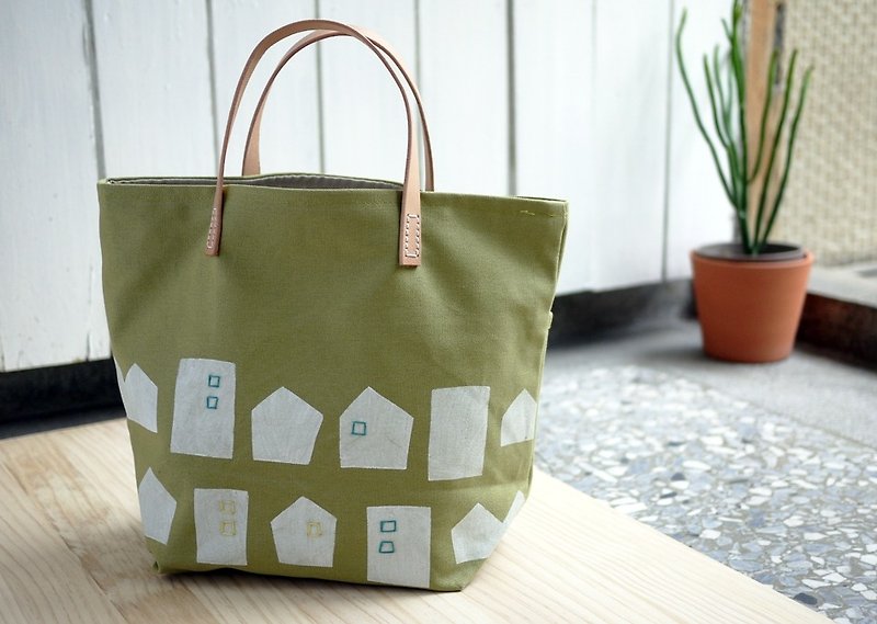 Moshimoshi | No. 2 bag - city rhythm - กระเป๋าถือ - ผ้าฝ้าย/ผ้าลินิน 