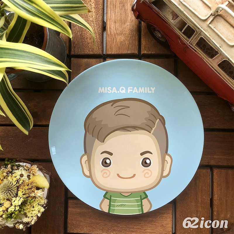 Misa-帥氣的阿肥-8吋骨瓷盤 - 小碟/醬油碟 - 瓷 多色