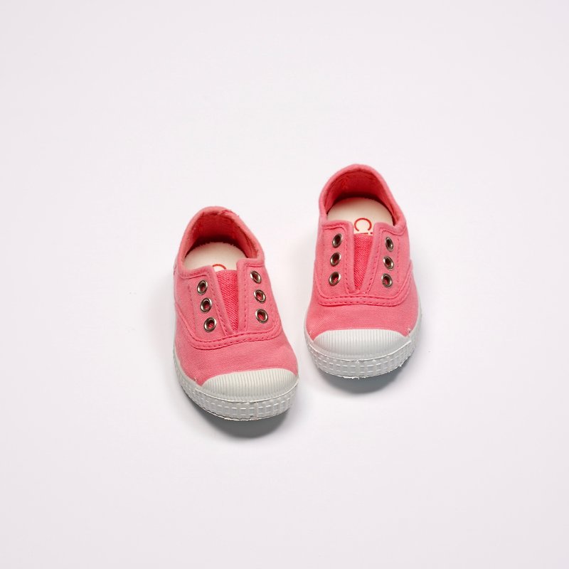 Spanish national canvas shoes CIENTA 70997 06 coral red classic cloth children's shoes - Kids' Shoes - Cotton & Hemp Pink