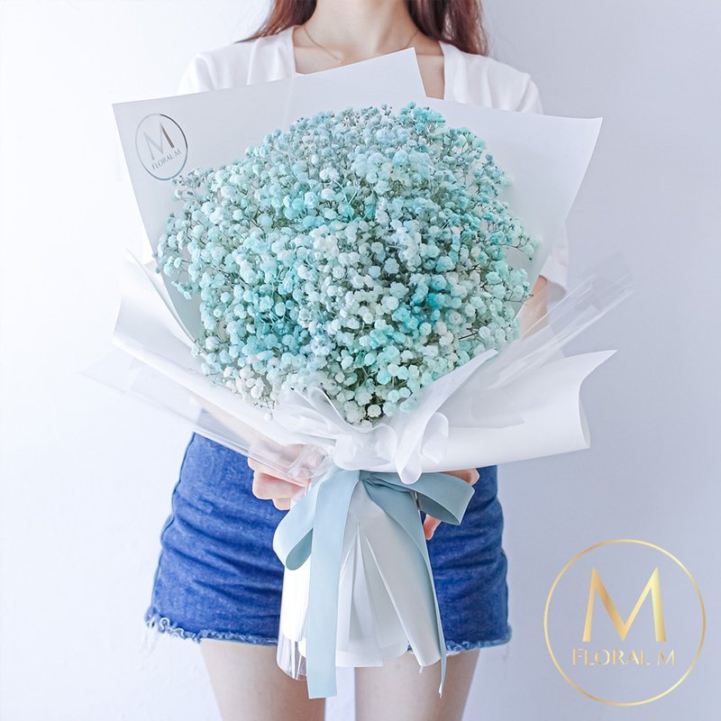 夢幻星空Rosé蒂芬妮滿天星鮮花花束 - 花藝/盆栽/植栽 - 植物．花 藍色