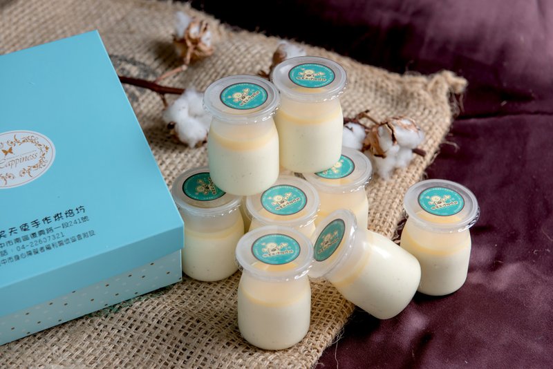 [Smiling Angel] 9 pieces vanilla pudding gift box - Panna Cotta & Pudding - Paper Multicolor