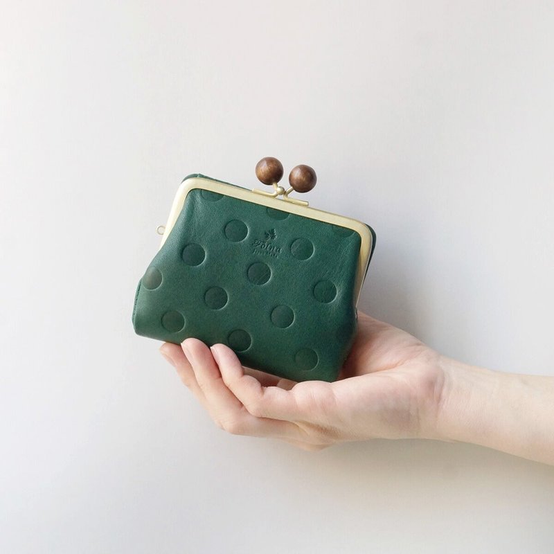 Japanese sweet jade embossed soft cowhide wallet/clip Made in Japan by Folna - กระเป๋าสตางค์ - หนังแท้ 