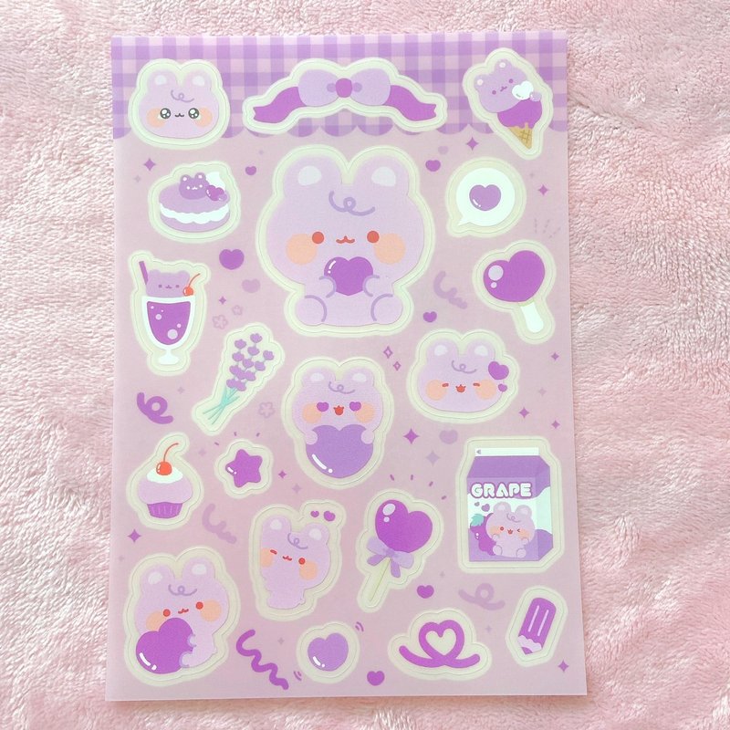 Favorite Color Clear Sticker [Purple] - สติกเกอร์ - กระดาษ 