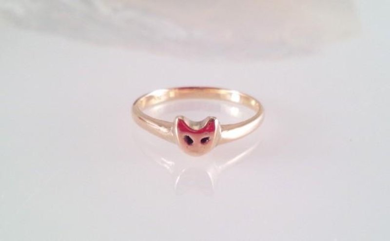 Cat face k10 gold ring - General Rings - Other Metals Gold