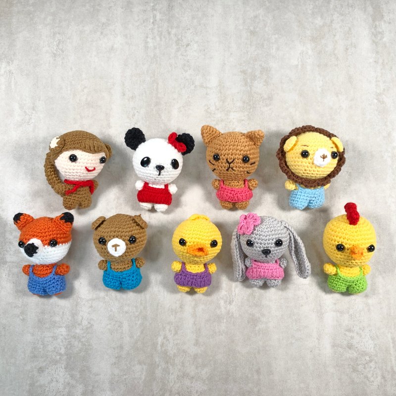Hook Doll Office Furnishings Home Furnishings Gift Keychain Charm with Charm Keychain - Charms - Cotton & Hemp Multicolor