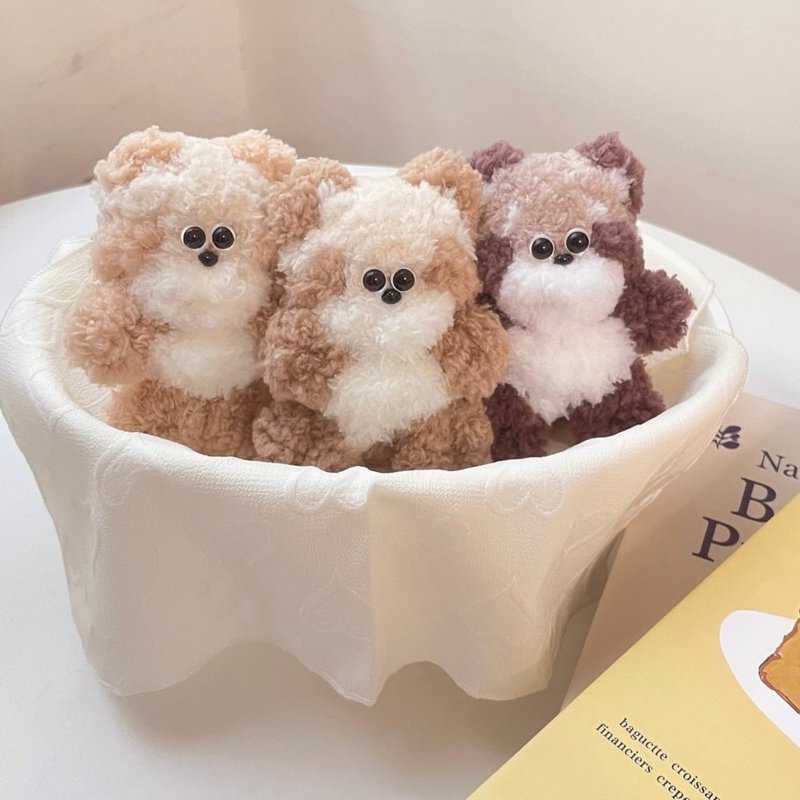 浣熊扭扭棒成品 手工製作吊飾 毛料娃娃 扭扭棒(可客製毛色) - 吊飾/掛飾 - 其他材質 