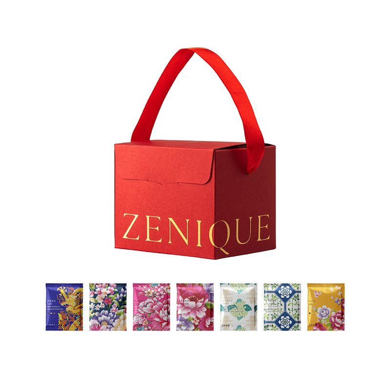 【聖誕/新年禮物首選】小茶栽堂 zenique 小紅盒手提花草茶禮 - 茶葉/茶包/水果茶 - 新鮮食材 白色