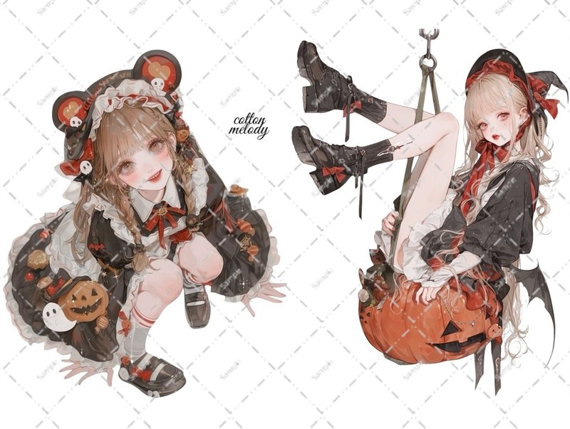 original sticker no.6851 人物ステッカー オリジナルステッカー 人物ステッカー 女の子ステッカー オリジナル人物ステッカー - 貼紙 - 紙 