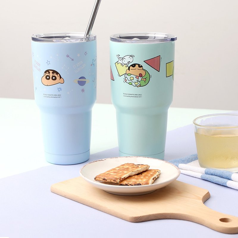 Crayon Xiaoxin Stainless Steel Ice Bully Cup Insulation Cup Cool Cool Cup 304 Stainless Steel Double Layer Vacuum Drink Cup - แก้ว - สแตนเลส หลากหลายสี