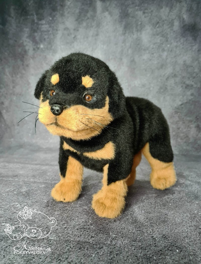 Rottweiler. Realistic dog. Lifelike toy dog. Stuffed dog. - Shop ...