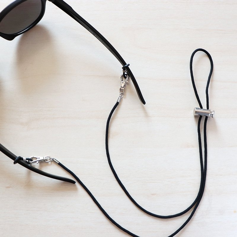 Straightforward and simple丨Adjustable glasses cord, mask lanyard, necklace, multi-functional gadget - black - กรอบแว่นตา - วัสดุอื่นๆ สีดำ