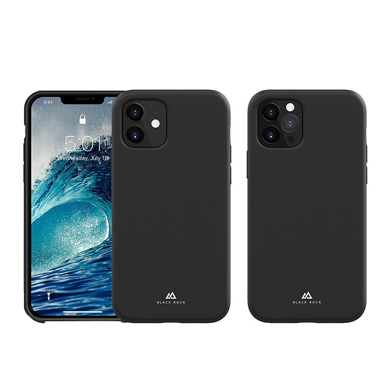 【Black Rock, Germany】Liquid Silicone Anti-Drop Case-iPhone 12 Series - Phone Cases - Silicone Black