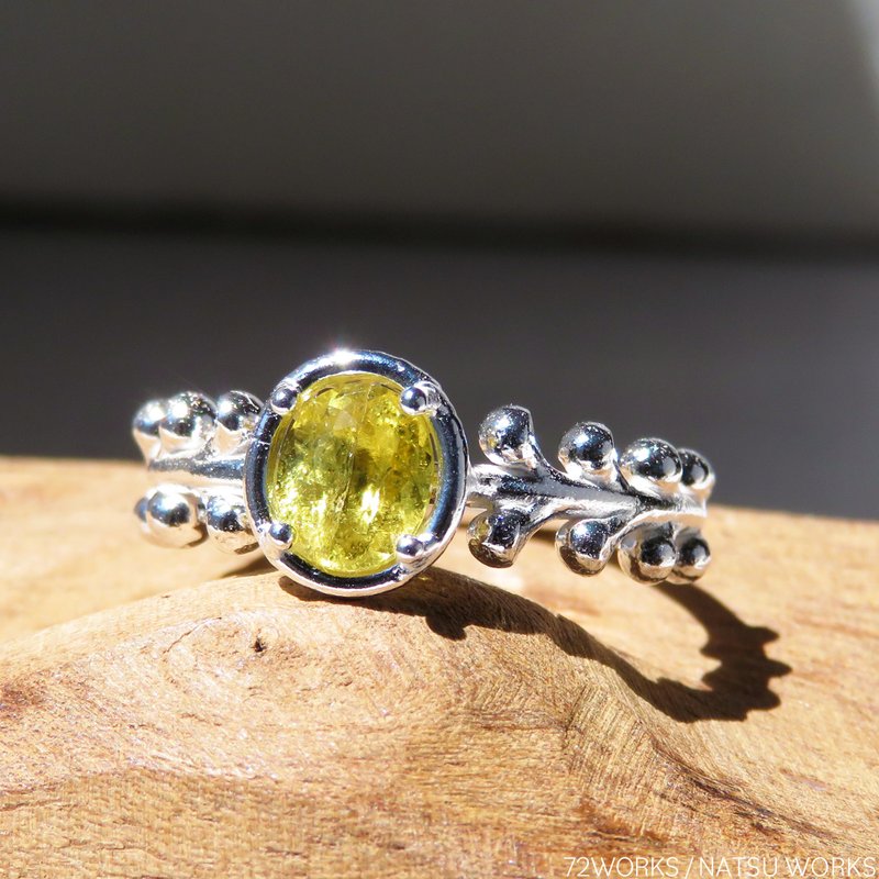 トルマリン リング / Botanical Tourmaline Ring y - 戒指 - 寶石 黃色