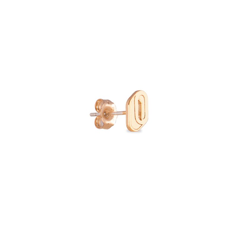 Initial Earrings- Gold plated 925 Sterling Silver Earrings - Earrings & Clip-ons - Sterling Silver Gold