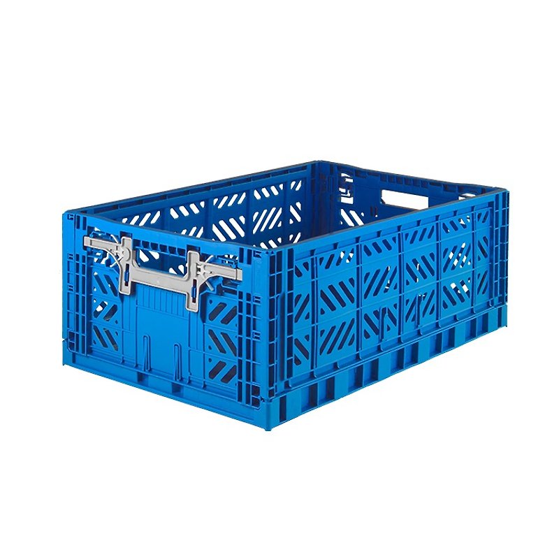 Turkey Aykasa Folding Storage Basket (L)-Hero Blue - กล่องเก็บของ - พลาสติก 