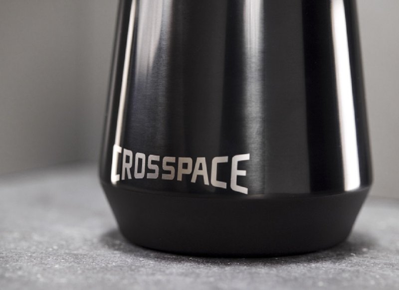 Crosspace Pure Titanium Double Layer Cup (Obsidian) / Titanium Cup - Mugs - Other Metals Black