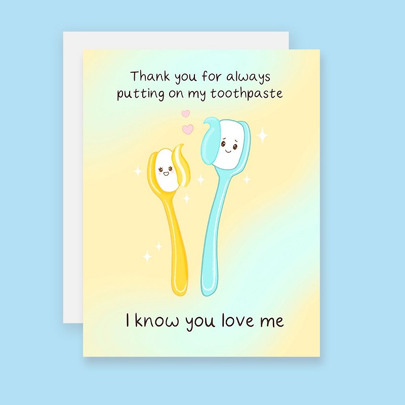 Cute I Love You Card, Card for Her, Card for Him, Card for Mom, Card for Dad - 卡片/明信片 - 紙 