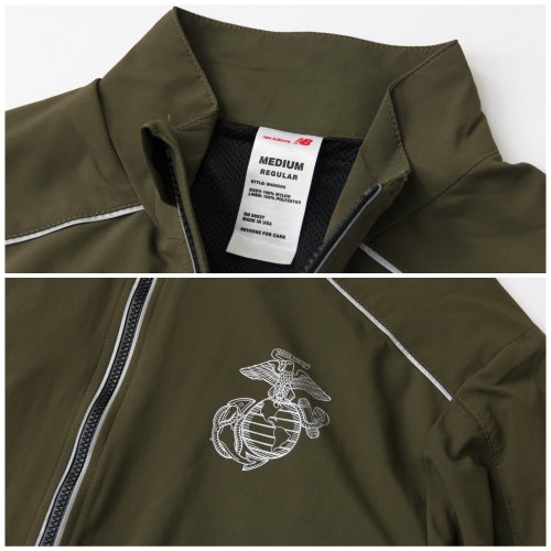 USMC　米海軍　PT ランニングジャケット　オリーブ　L相当 実物 米軍 米海兵隊 NB製 USMC PT ランニング ジャケット MADE