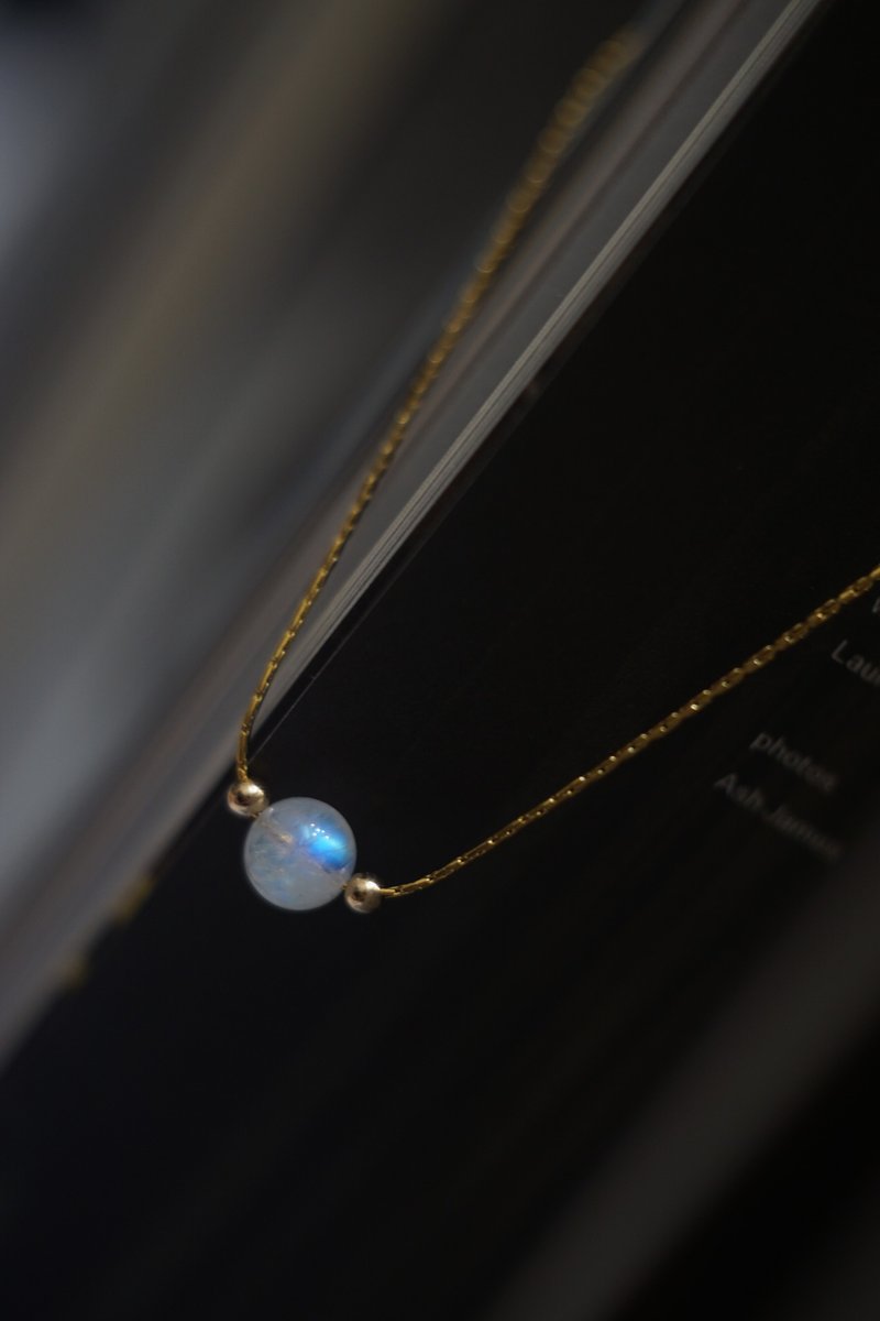 夢中的婚禮 月光石項鏈鎖骨鏈 微笑項鏈 - 項鍊 - 寶石 白色