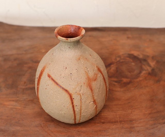 備前焼 徳利・ひだすき t-140 - ショップ 宗兵衛窯 ワイングラス・酒器