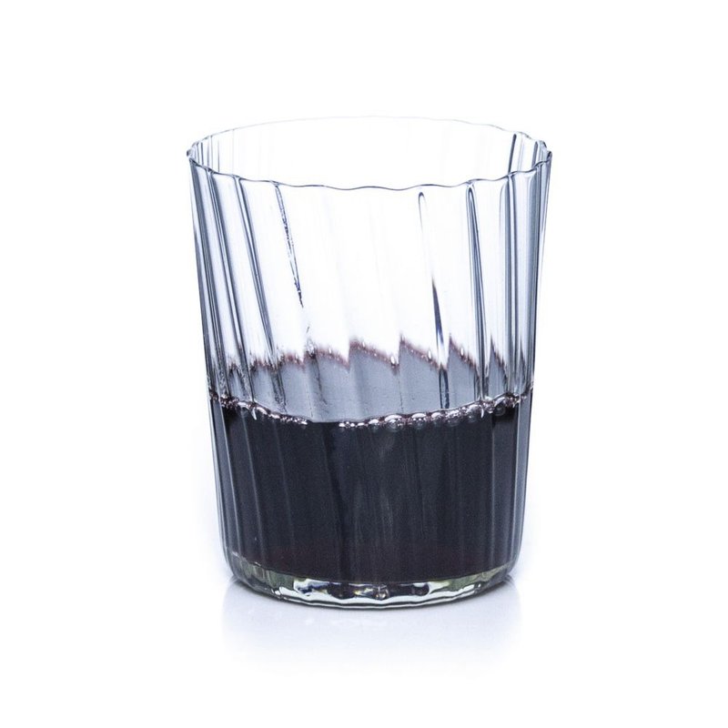 Adams Twill Flat Bottom Whiskey/Beer Glass - Cups - Glass Transparent
