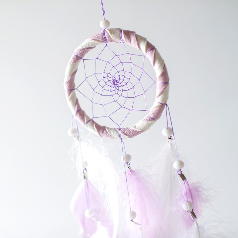 Dream catcher material bag 8cm - two-color - white + light purple (elegant version) - gift exchange - Other - Other Materials Purple