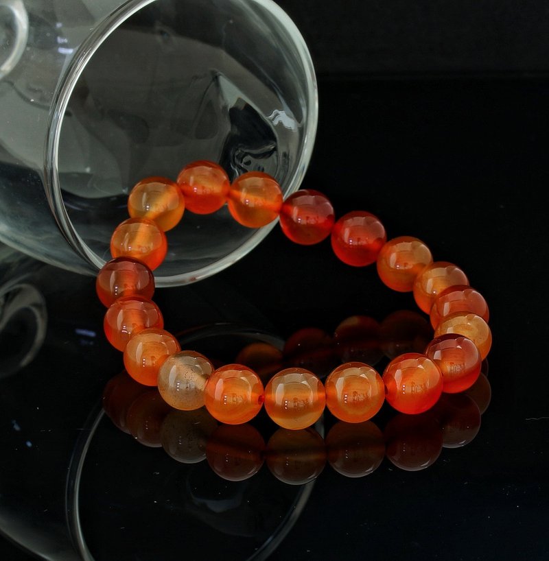 Red Agate Bracelet 10mm - สร้อยข้อมือ - คริสตัล 