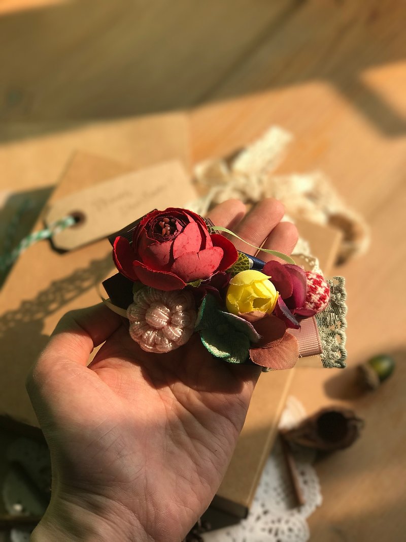 Break and Holiday. Girls forest handmade flowers. necklace. Red S - Necklaces - Other Materials 