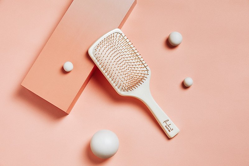 [Mother's Day Gift] Rosé Bronze Ion Scalp Care Comb | Pandora's Beauty Box - Makeup Brushes - Wood Multicolor