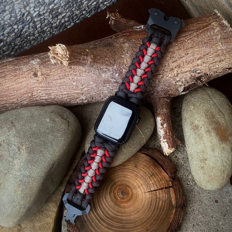 傘繩手作 客製化 傘繩錶帶 Apple Watch, G-Shock, Garmin 山龍神 - 錶帶 - 尼龍 