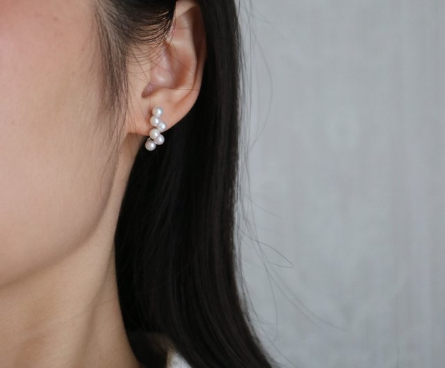 MIKIMOTO Platinum Pearl Earrings shops