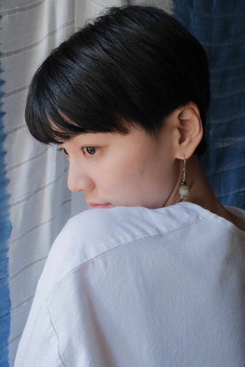 Long Bijoux Mmxxiii Glass Beads Pendente / 水波玻璃耳環 - 耳環/耳夾/耳骨夾 - 玻璃 