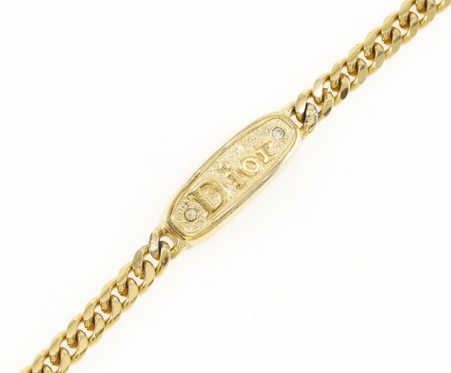 極美品✨クリスチャンディオール ブレスレット Diorロゴ ゴールド プレート 日本直送】クリスチャンディオール Dior ロゴプレート