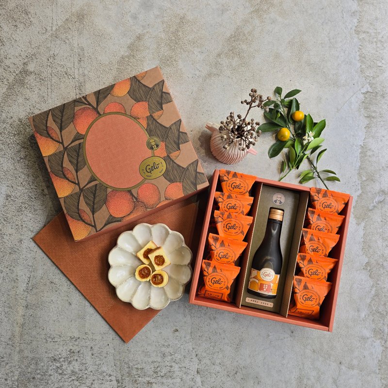 New Year Orange Gift Box MA (10 kumquats per bite + optional combination) - Comes with carrying bag - ขนมคบเคี้ยว - อาหารสด 