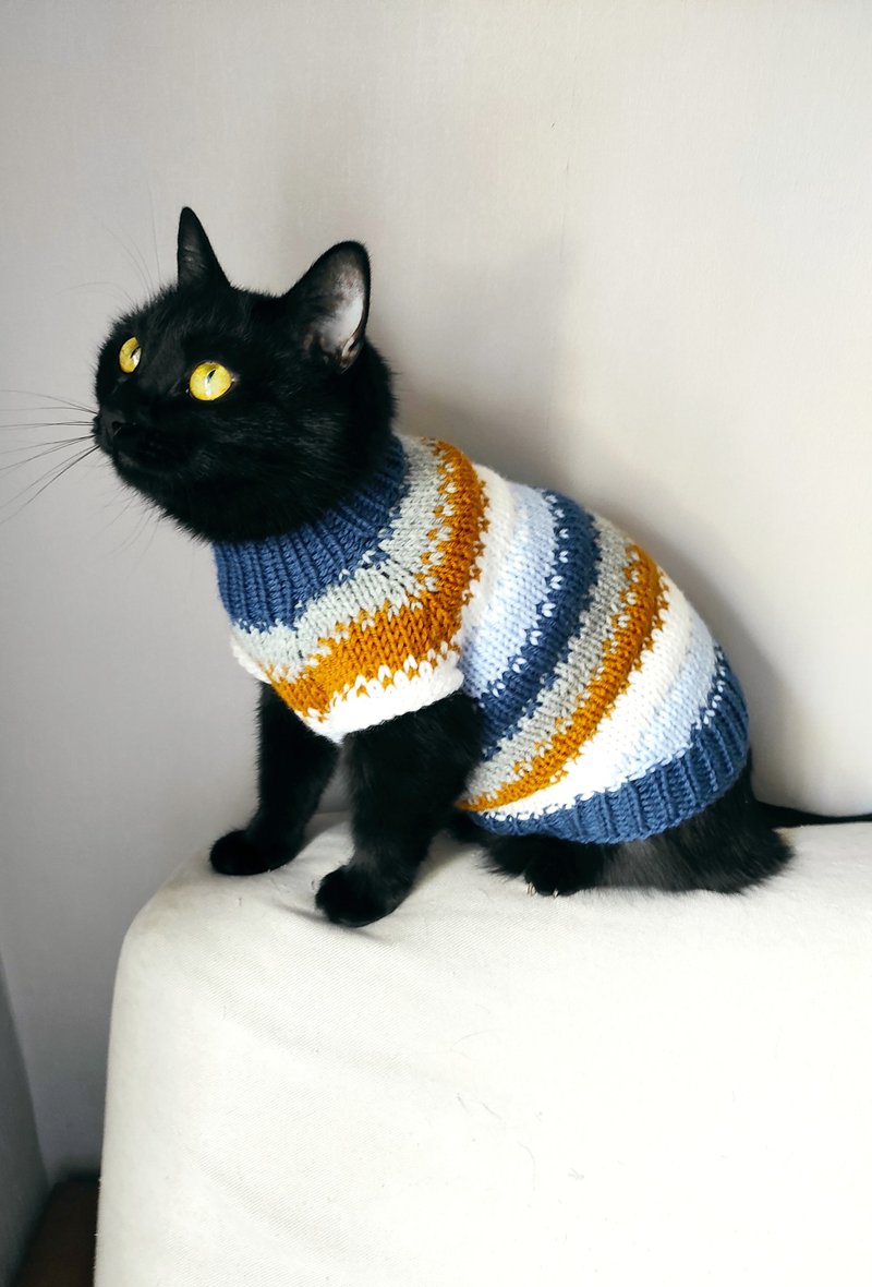 Cat sweater cat clothes Cat jumper cat outfit sweater for cat pet jumper - ชุดสัตว์เลี้ยง - ขนแกะ 