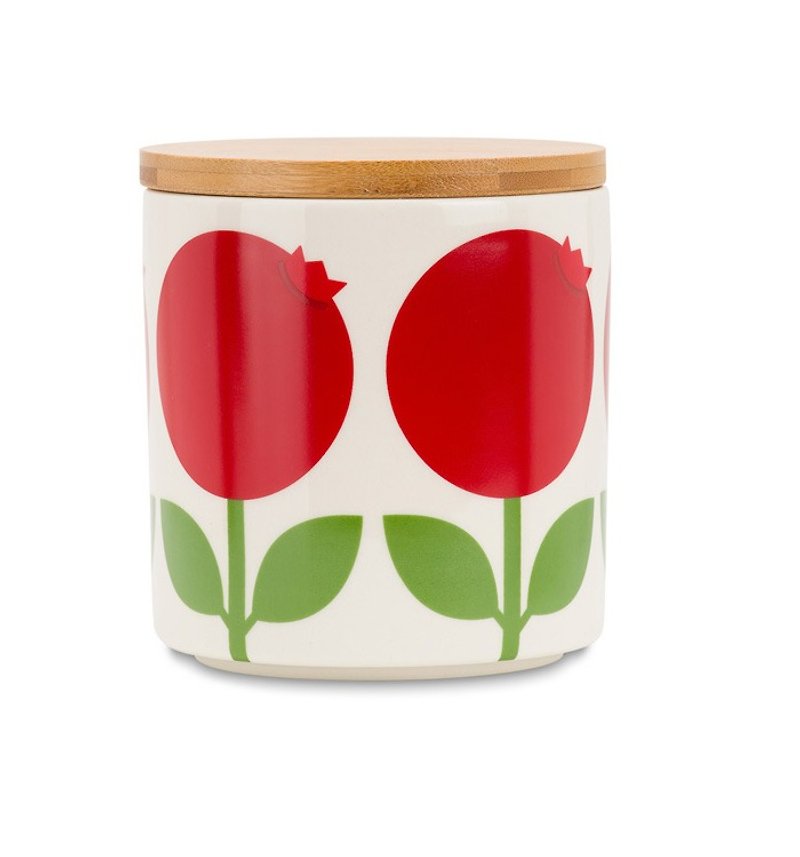 Nordic cute retro Floryd Blueberry Raspberry storage tank - Bowls - Porcelain Red