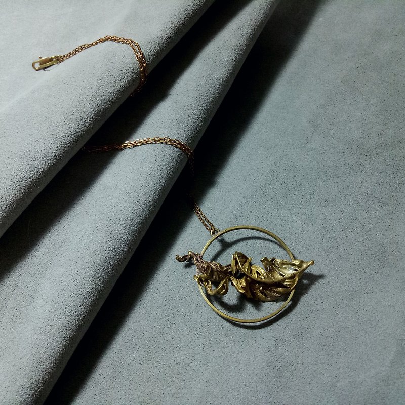 Planting series 贰 / Brass fruit design long chain (only sold as a single product) - Necklaces - Other Metals Gold