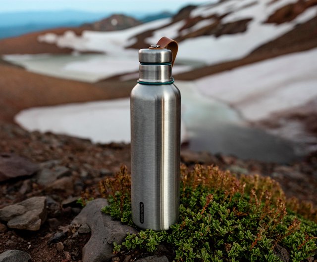 Black + Blum  Stainless Steel Insulated Water Bottle With Leather Str