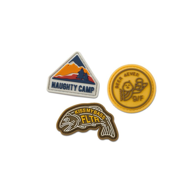 Naughty Camp PVC Devil Felt Tactical Badge - เข็มกลัด/พิน - ซิลิคอน หลากหลายสี