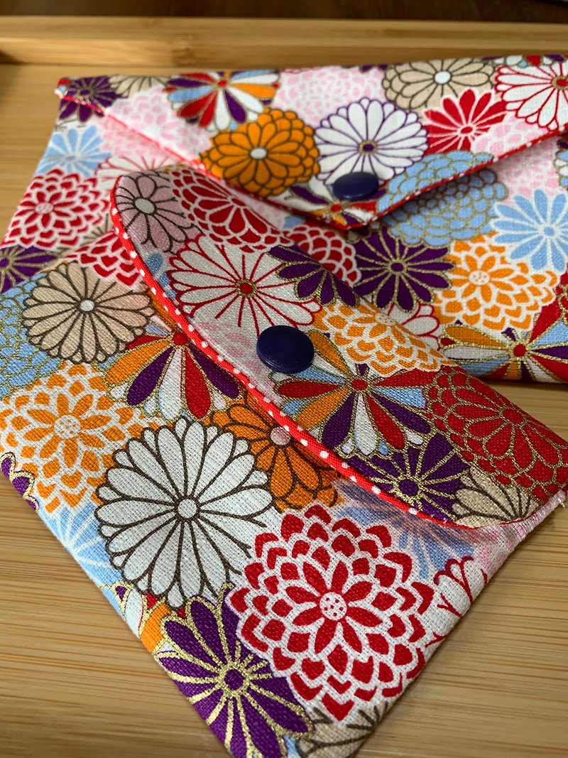 文慶豊紅包袋とスタンプ厚袋特別組 - 華麗な花と情熱のレッドのギフトプラス - 財布 - コットン・麻 レッド