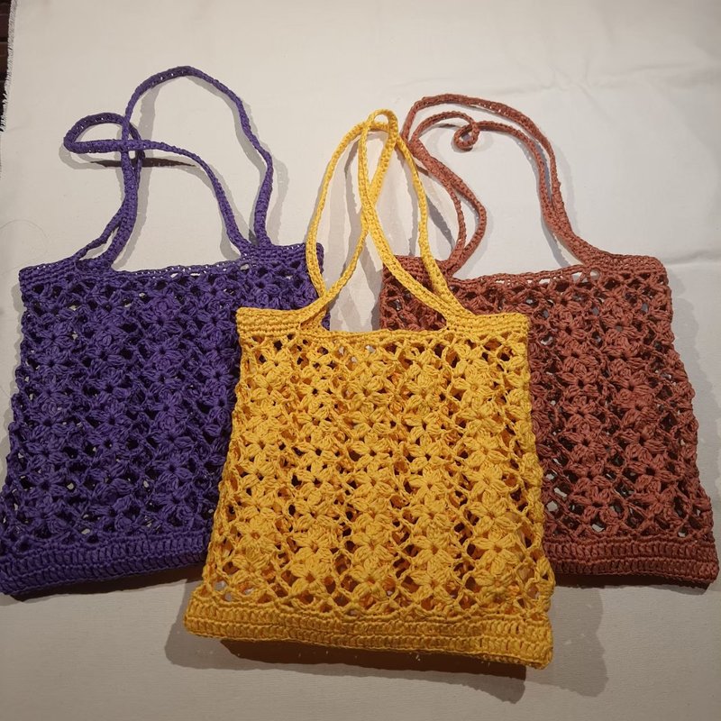 [DIY hand-made] Basket empty flower side bag crochet material package video teaching - Knitting, Embroidery, Felted Wool & Sewing - Paper 