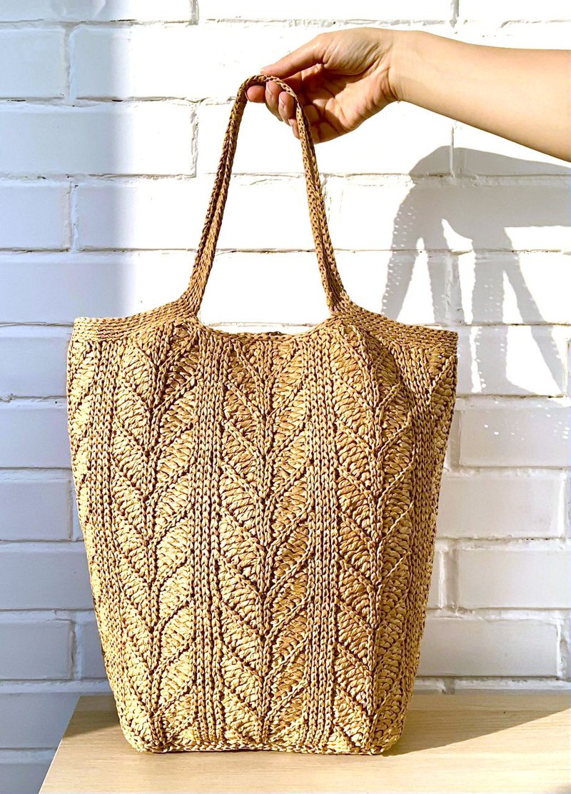 編織說明書電子檔 Crochet Tote bag Beach bag Shopper bag Tutorial PDF VIDEO - 手工藝教學/工具書 - 其他材質 