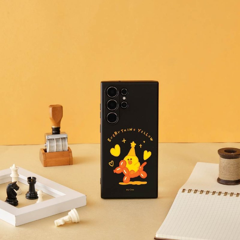 LINE FRIENDS黃色莎莉-氣球狗狗純色矽膠SAMSUNG手機殼 - 手機殼/手機套 - 矽膠 多色