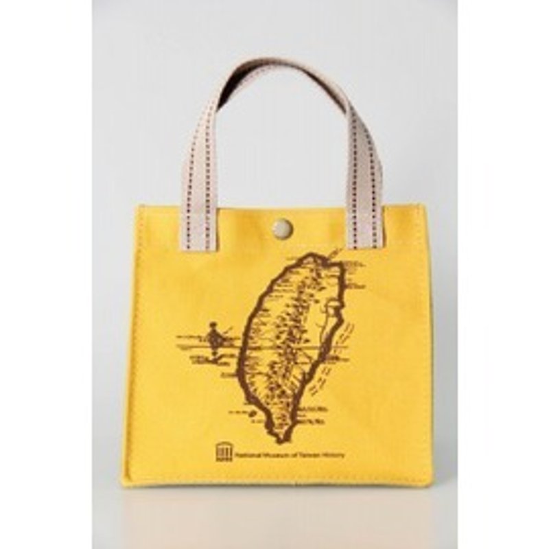 National Museum of Taiwan History-Map Orange Canvas Bag - Handbags & Totes - Other Materials Orange